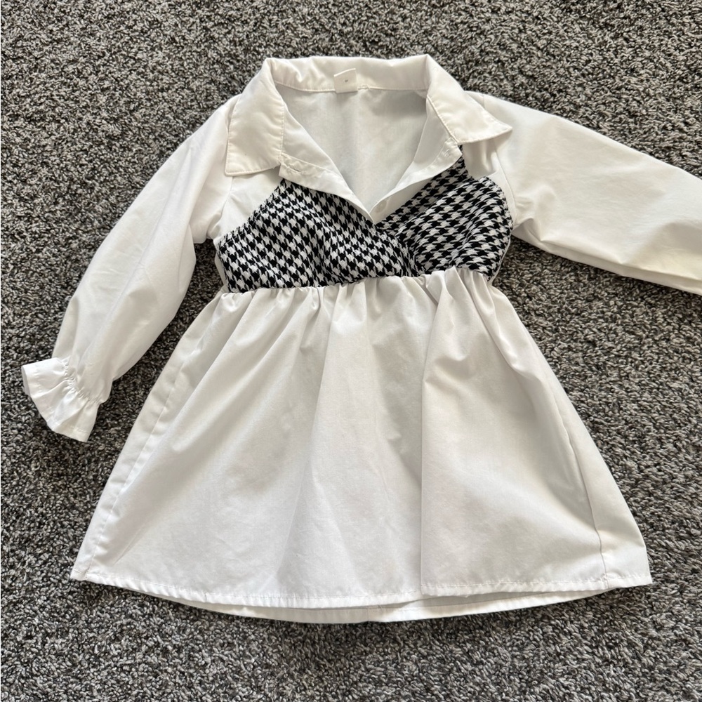 Stylish White and Black Dress